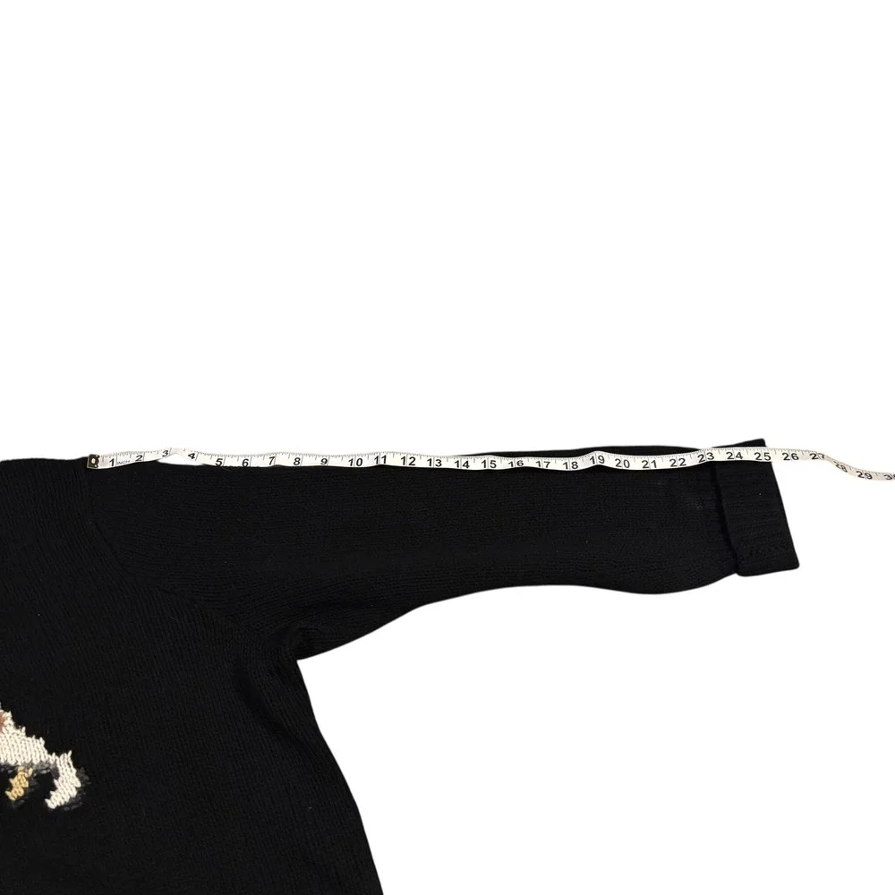 Polo by Ralph Lauren Men's Black Lambswool Turtle Neck Sweater Dog XXL Vintage - Picture 10 of 10